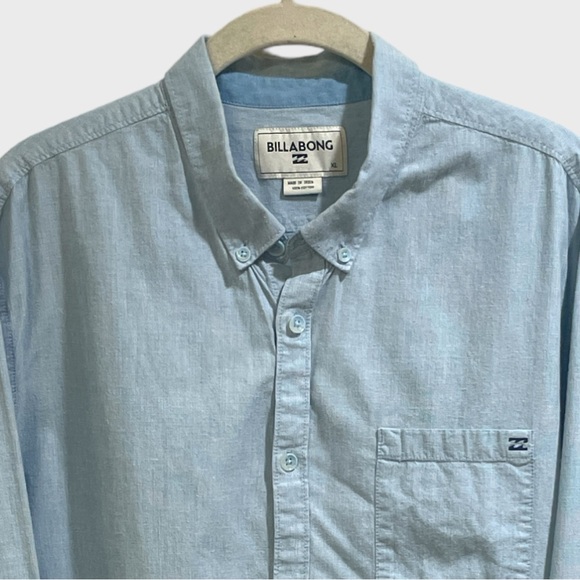 Billabong Blue Button Down Dress Shirt Size XL - Picture 5 of 10
